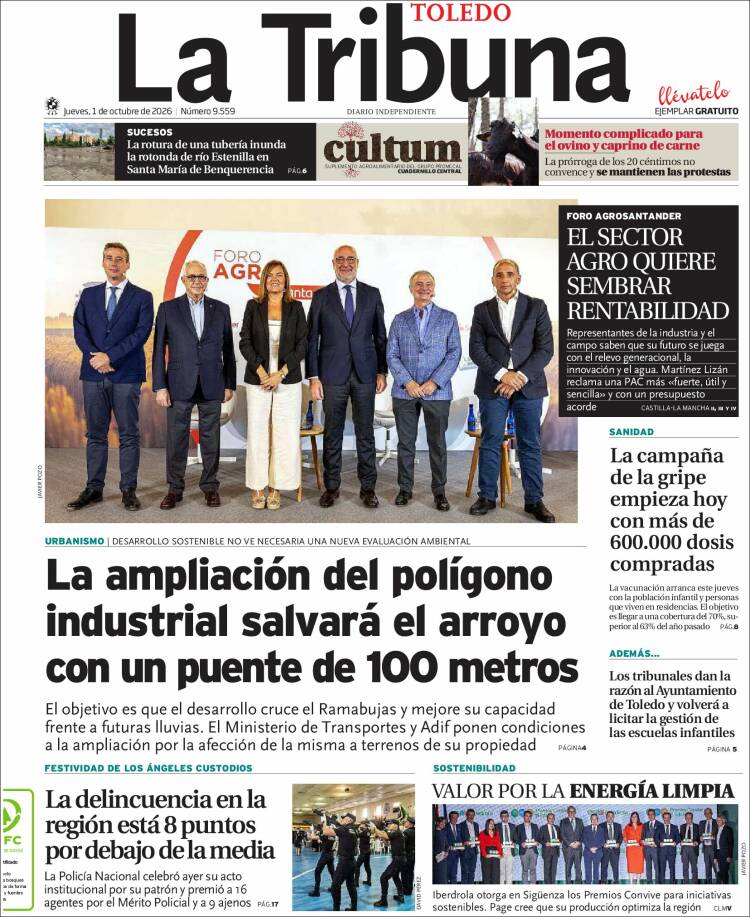 Portada de La Tribuna de Toledo (Espa&ntilde;a)