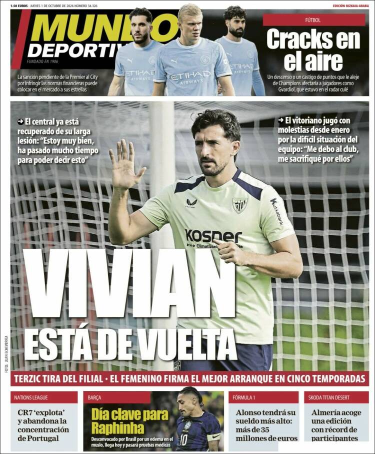 Portada de Mundo Deportivo Bizkaia (Espa&ntilde;a)