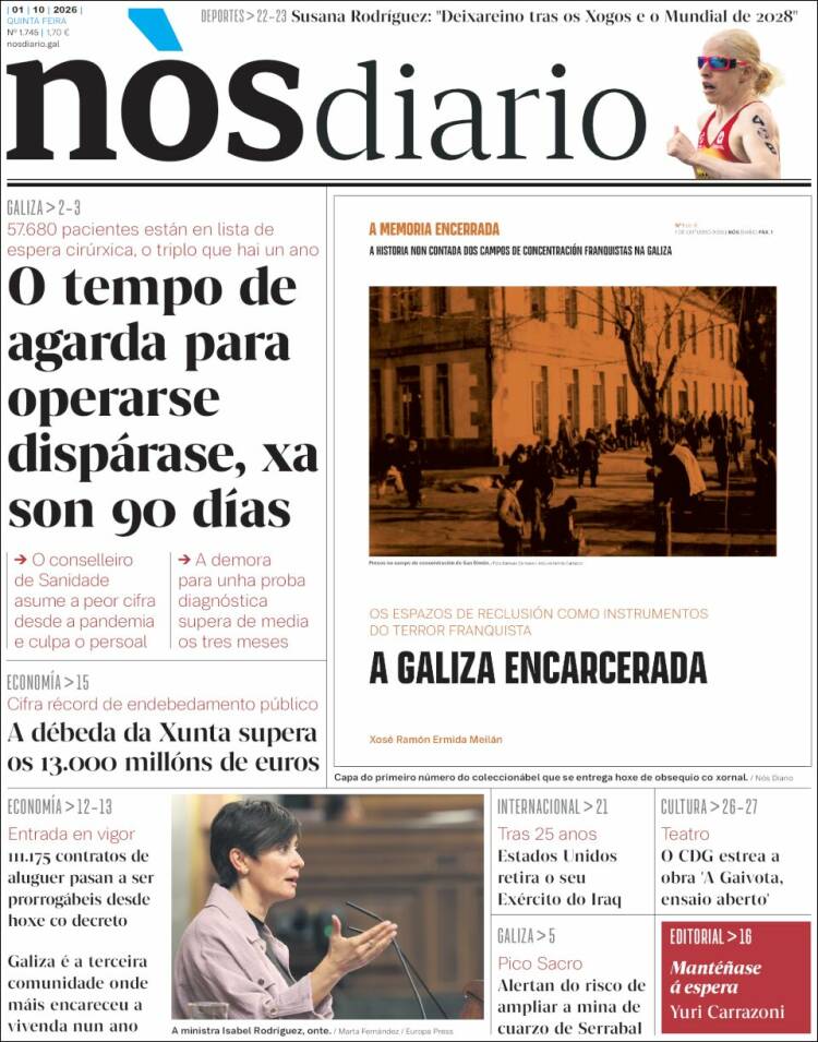 Portada de Nòs Diario (Espa&ntilde;a)