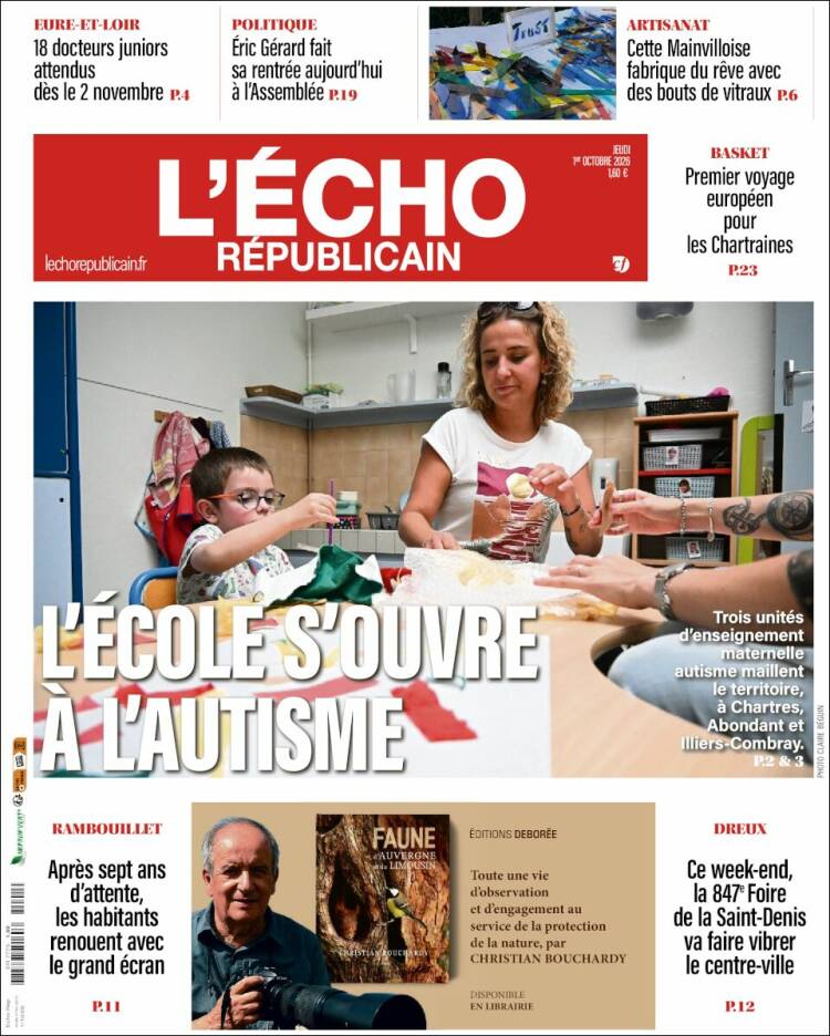 Portada de L'Echo Républicain (Francia)