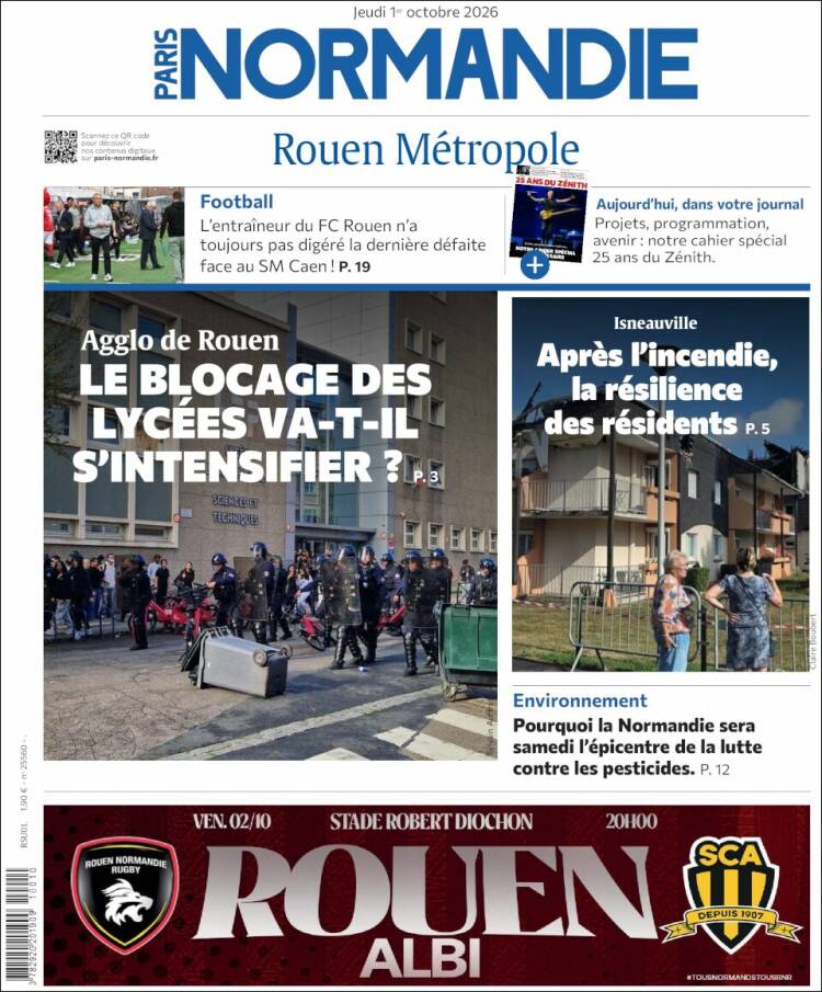 Portada de Paris Normandie (Francia)