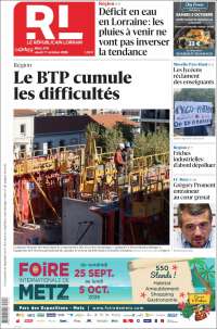 Portada de Le Republicain Lorrain (Francia)