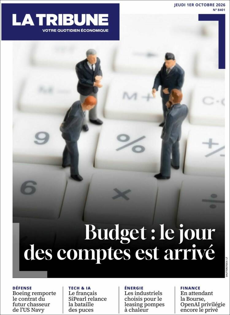 Portada de La Tribune (Francia)