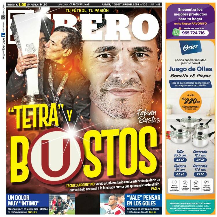 Portada de Líbero (Per&uacute;)