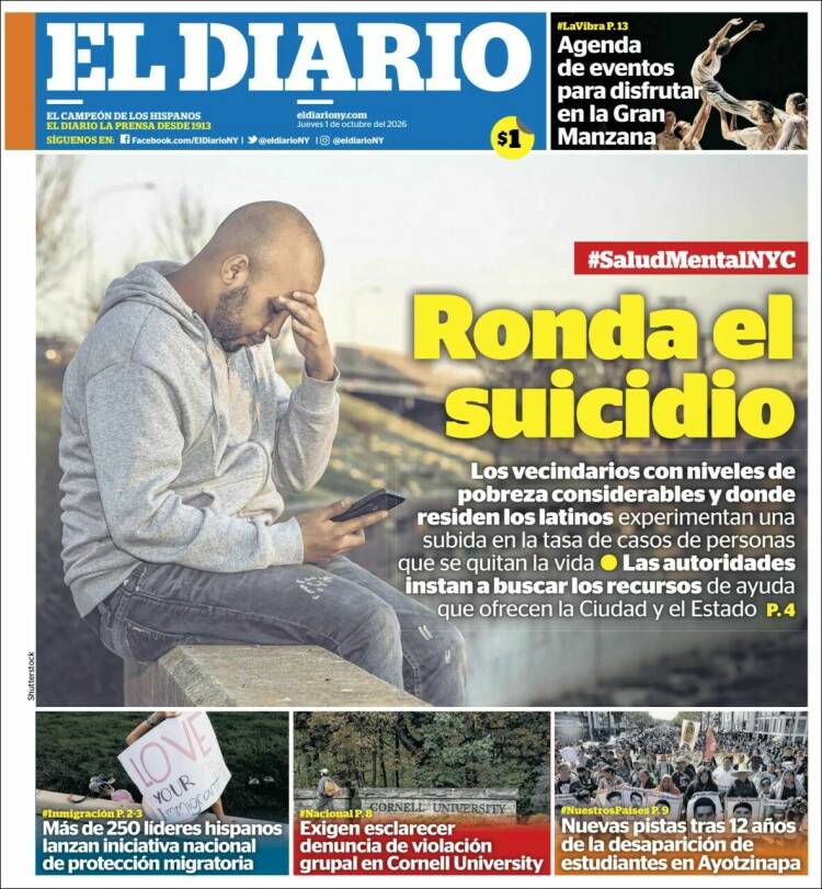 Portada de El Diario NY (USA)