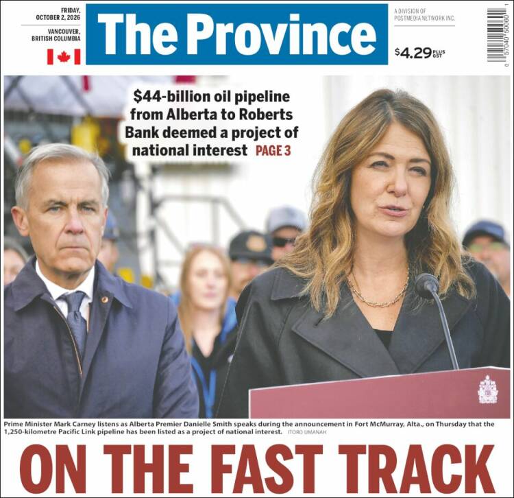 Portada de The Province (Canad&aacute;)