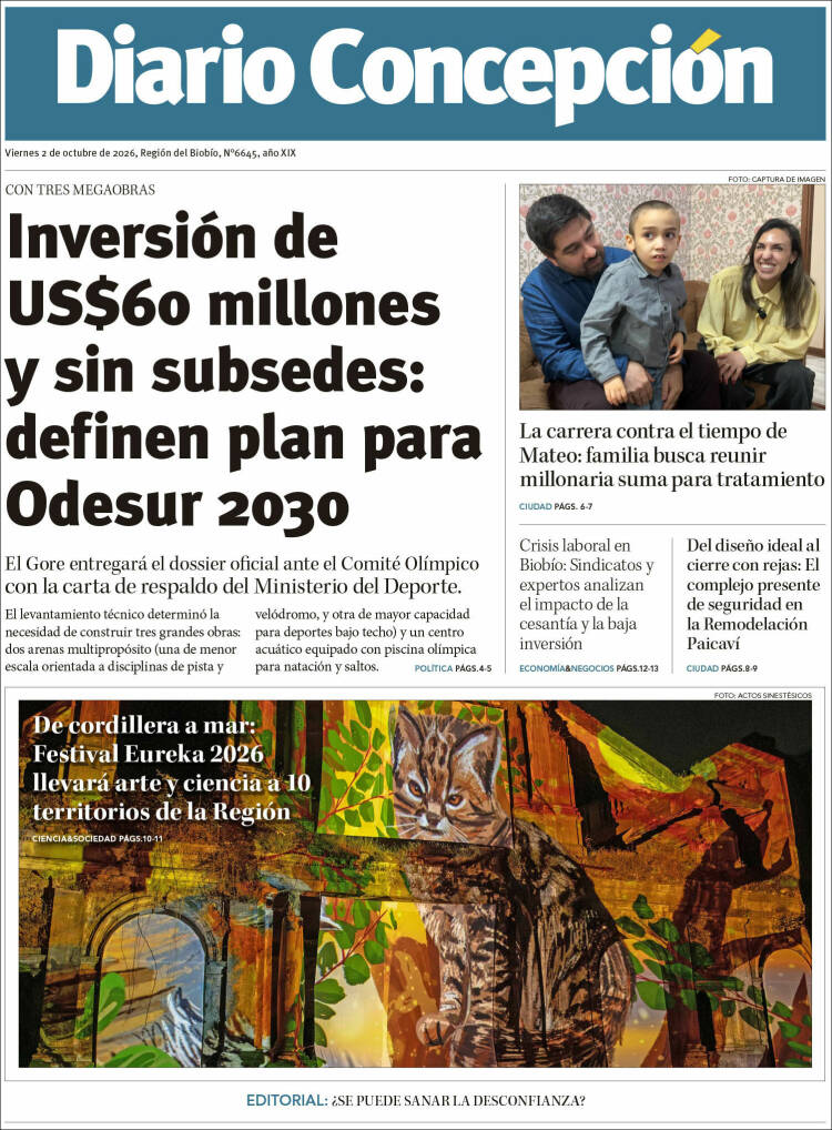 Portada de Diario de Concepción (Chile)