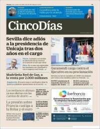 Portada de Cinco Días (Espa&ntilde;a)
