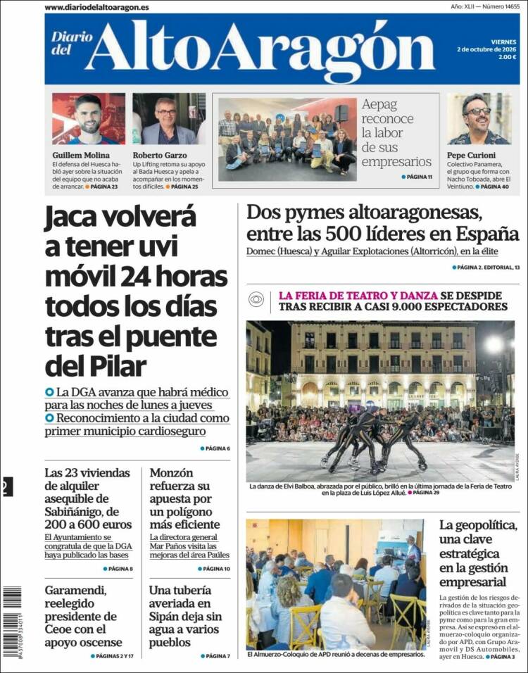 Portada de Diario del AltoAragón (Espa&ntilde;a)