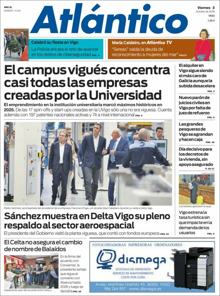Portada de Atlántico Diario (Espa&ntilde;a)