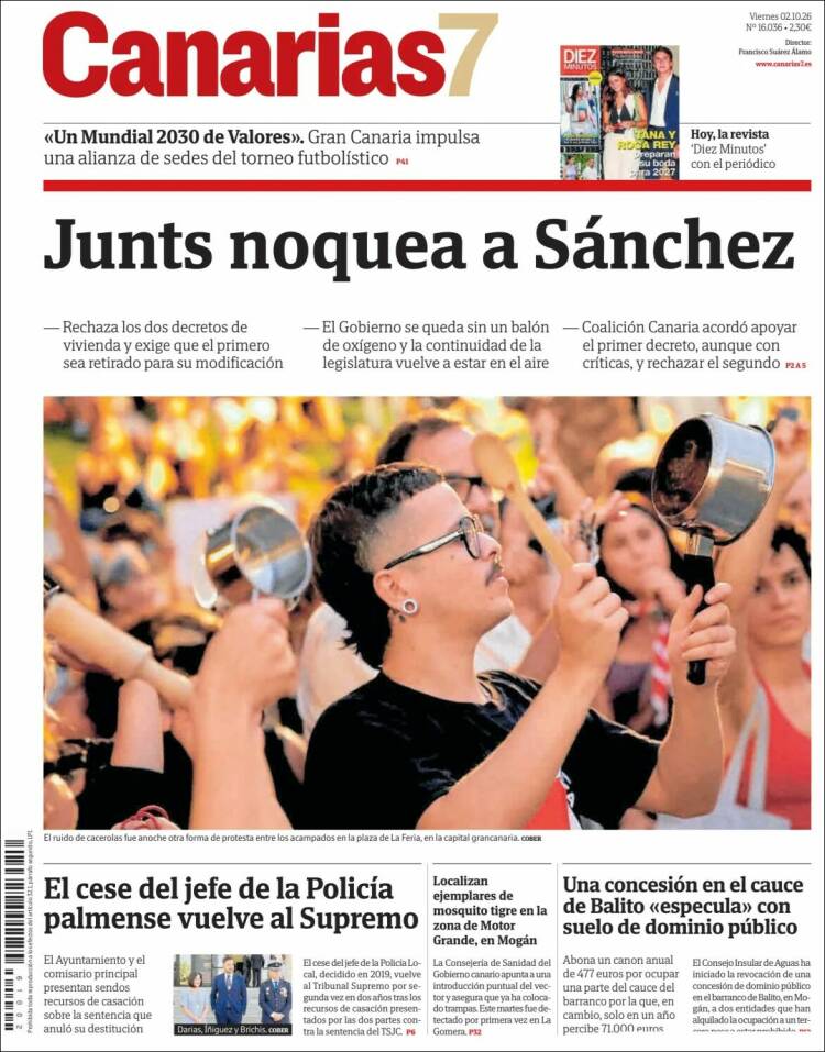 Portada de Canarias 7 (Espa&ntilde;a)