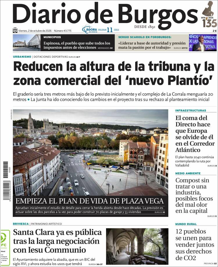 Portada de Diario de Burgos (Espa&ntilde;a)