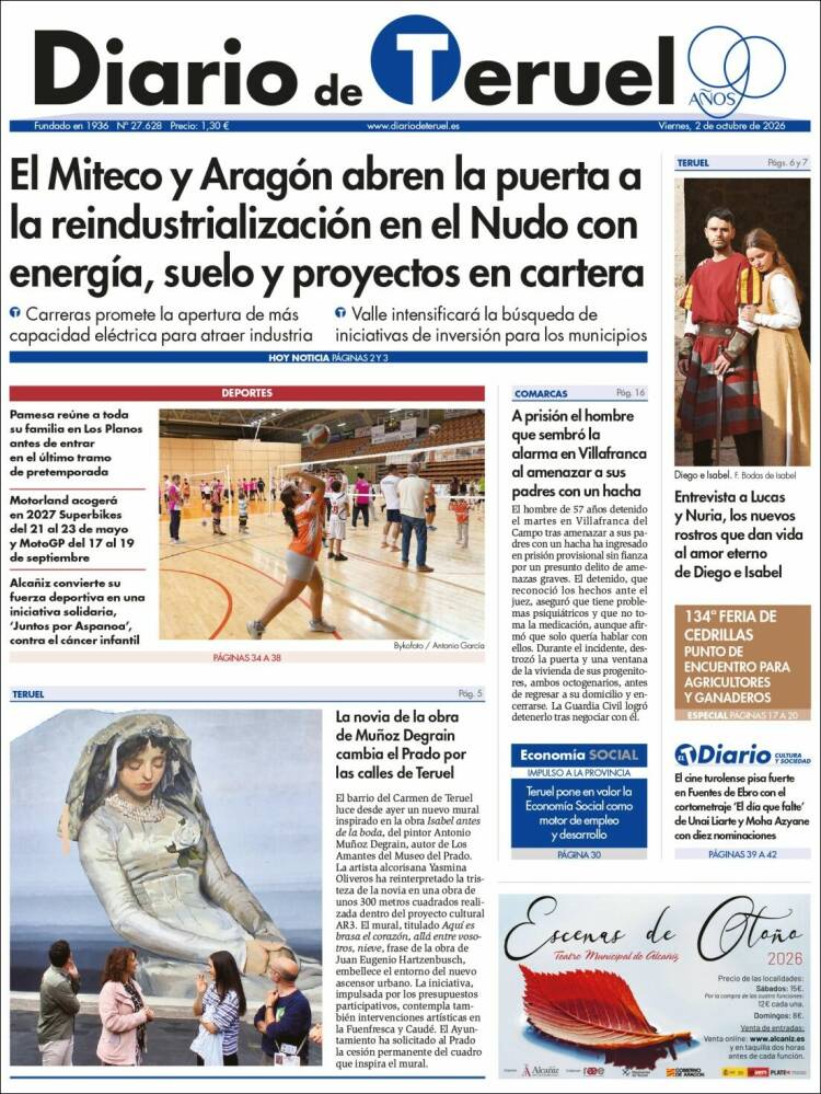 Portada de Diario de Teruel (Espa&ntilde;a)