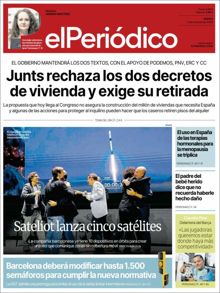 Portada de El Periódico (Espa&ntilde;a)