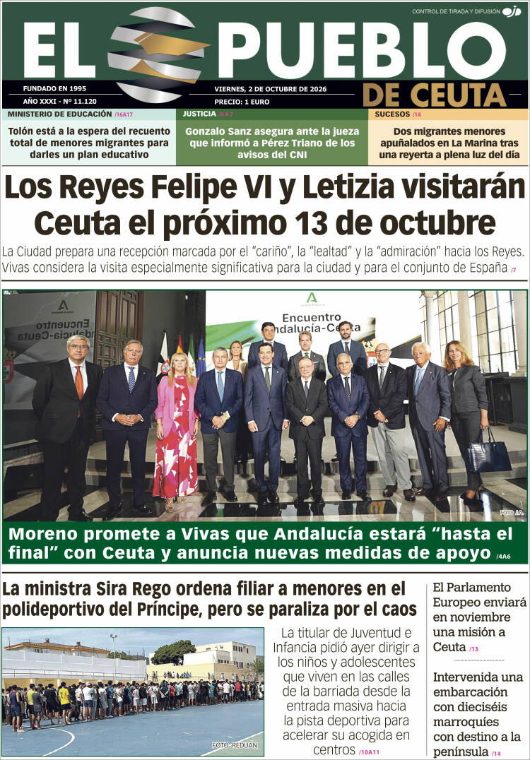 Portada de El Pueblo de Ceuta (Espa&ntilde;a)