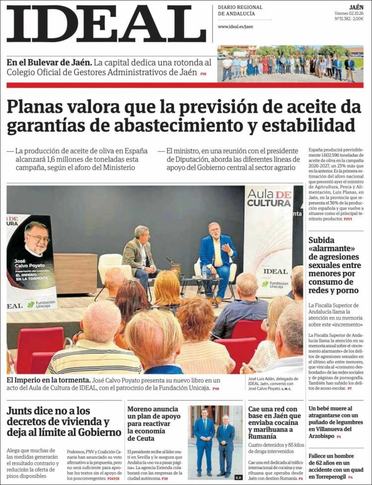 Portada de El Ideal de Jaén (Espa&ntilde;a)