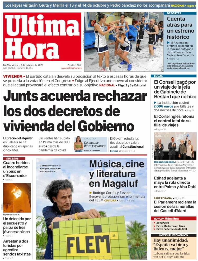 Portada de Última Hora (Espa&ntilde;a)