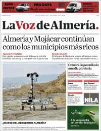 Portada de La Voz de Almería (Espa&ntilde;a)