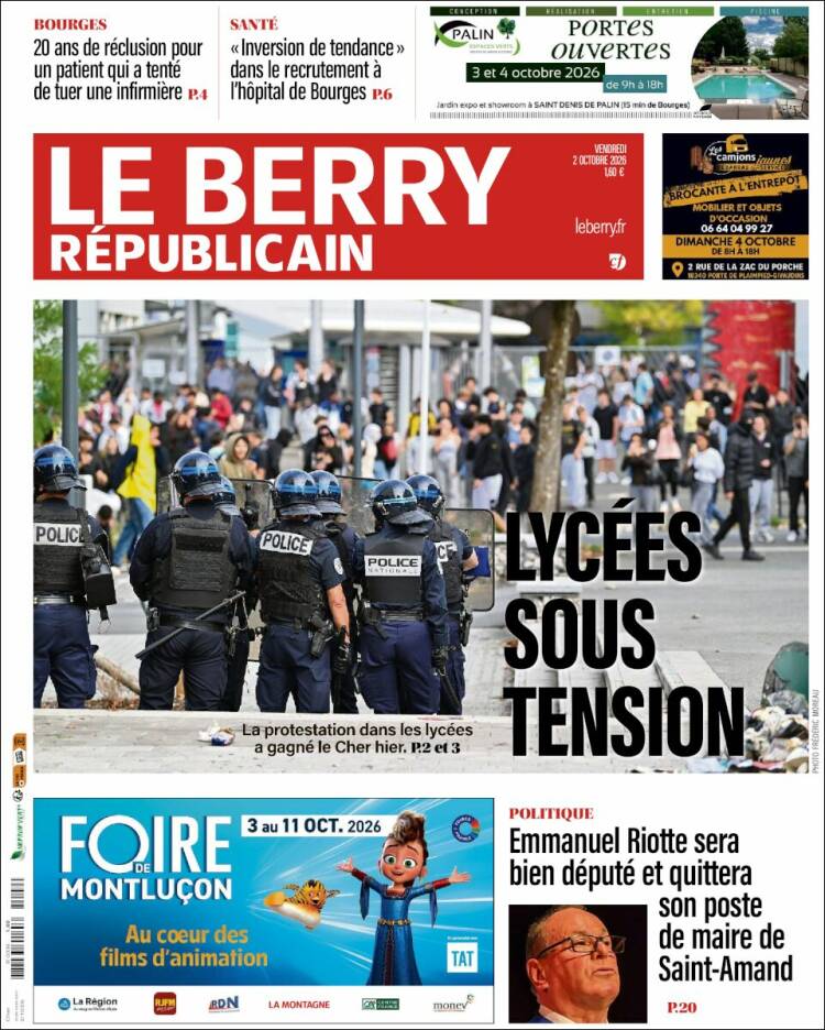 Portada de Berry Republicain (Francia)