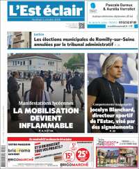 Portada de L'Est Eclair (Francia)