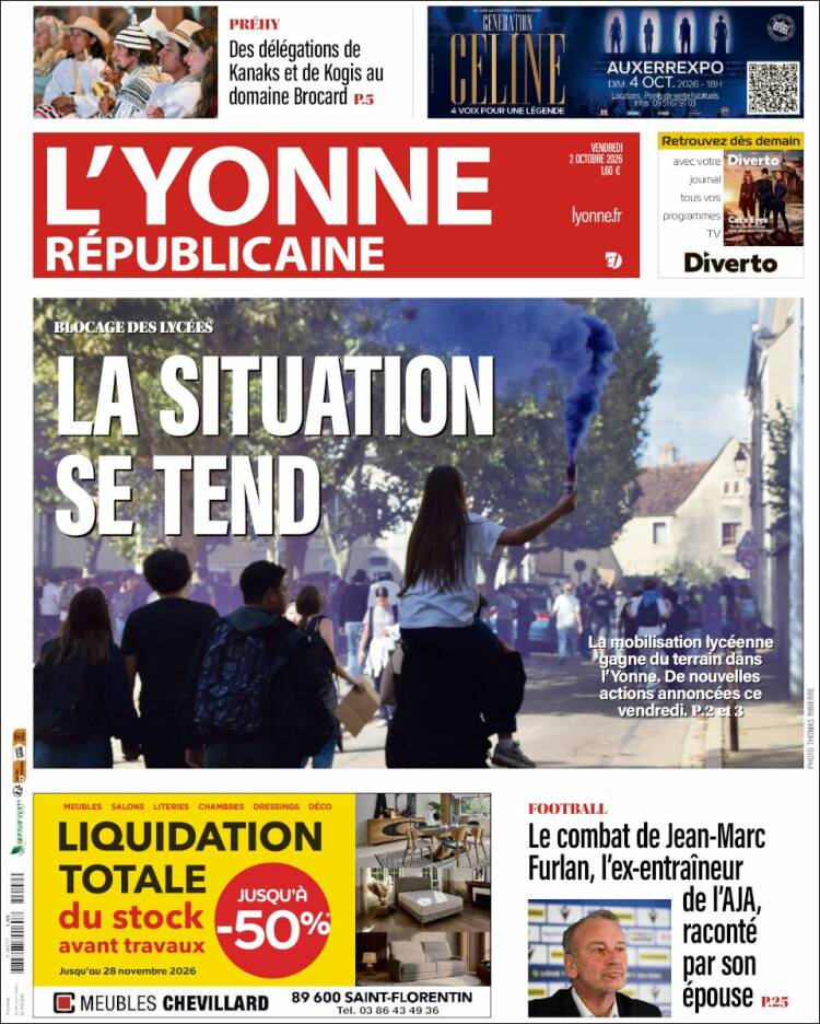 Portada de L'Yonne-Républicaine (Francia)