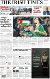 Portada de Irish Times (Irlanda)