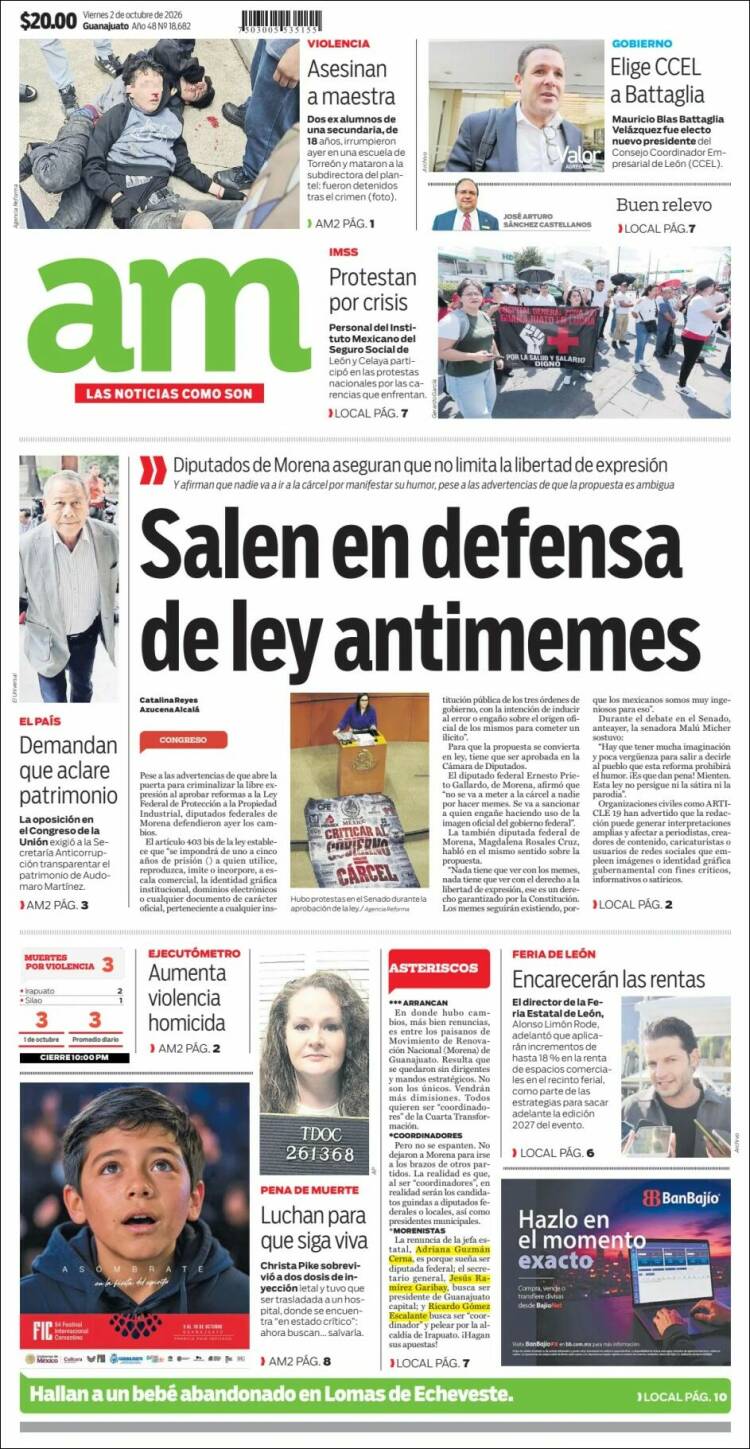 Portada de Al Día A.M. (M&eacute;xico)