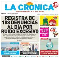 Portada de La Crónica de Baja California (M&eacute;xico)