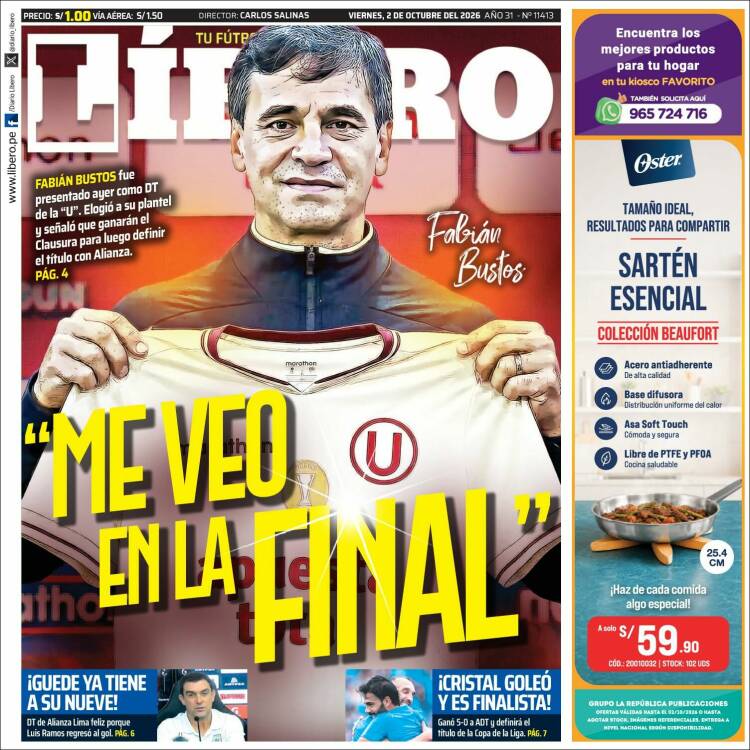 Portada de Líbero (Per&uacute;)
