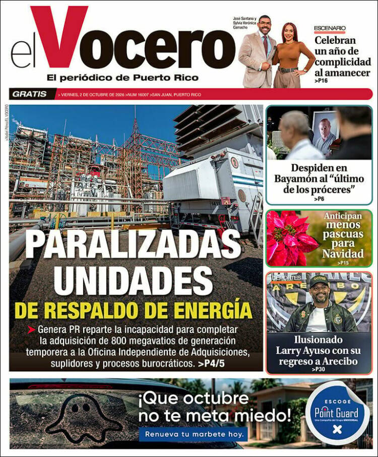 Portada de Vocero (Puerto Rico)
