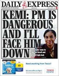 Portada de Daily Express (Reino Unido)