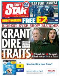 Portada de Daily Star (Reino Unido)