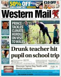 Portada de Western Mail (Reino Unido)