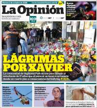 Portada de La Opinión (USA)