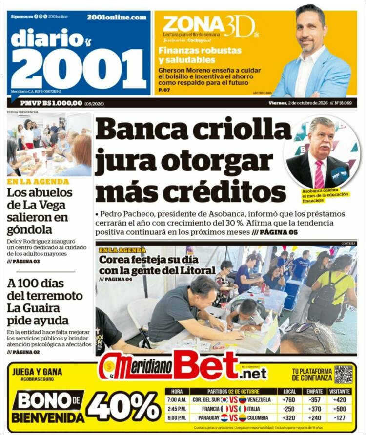 Portada de 2001 - Dosmiluno (Venezuela)
