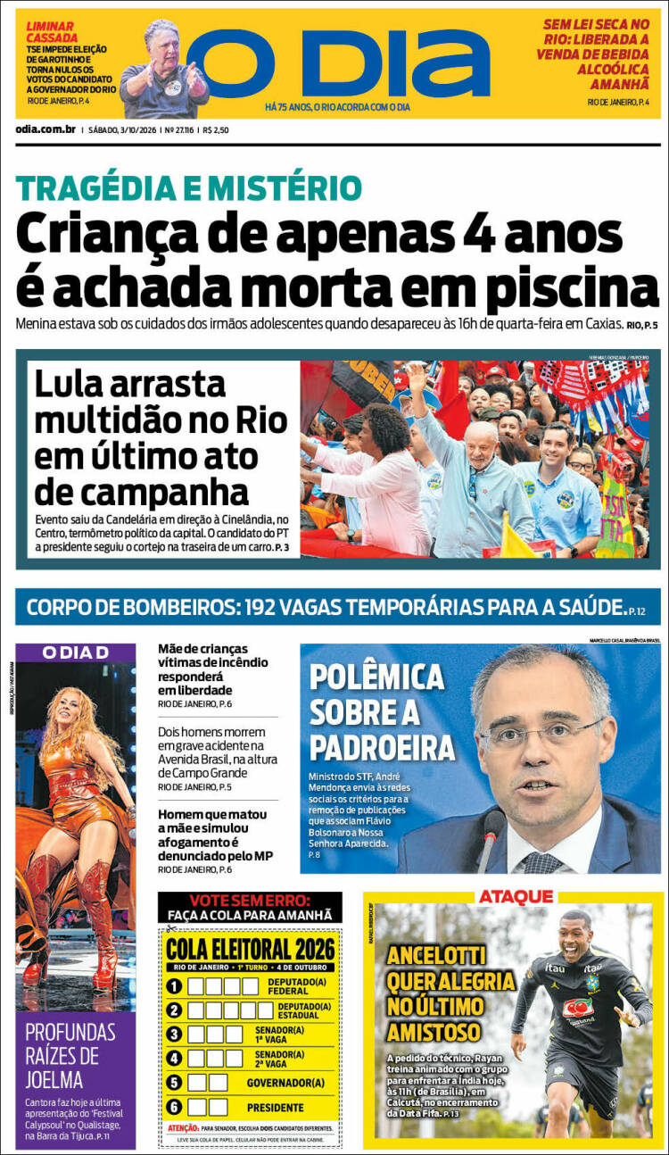 Portada de O Dia (Brasil)