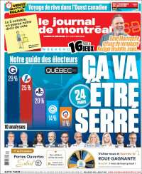 Portada de Le Journal de Montréal (Canad&aacute;)