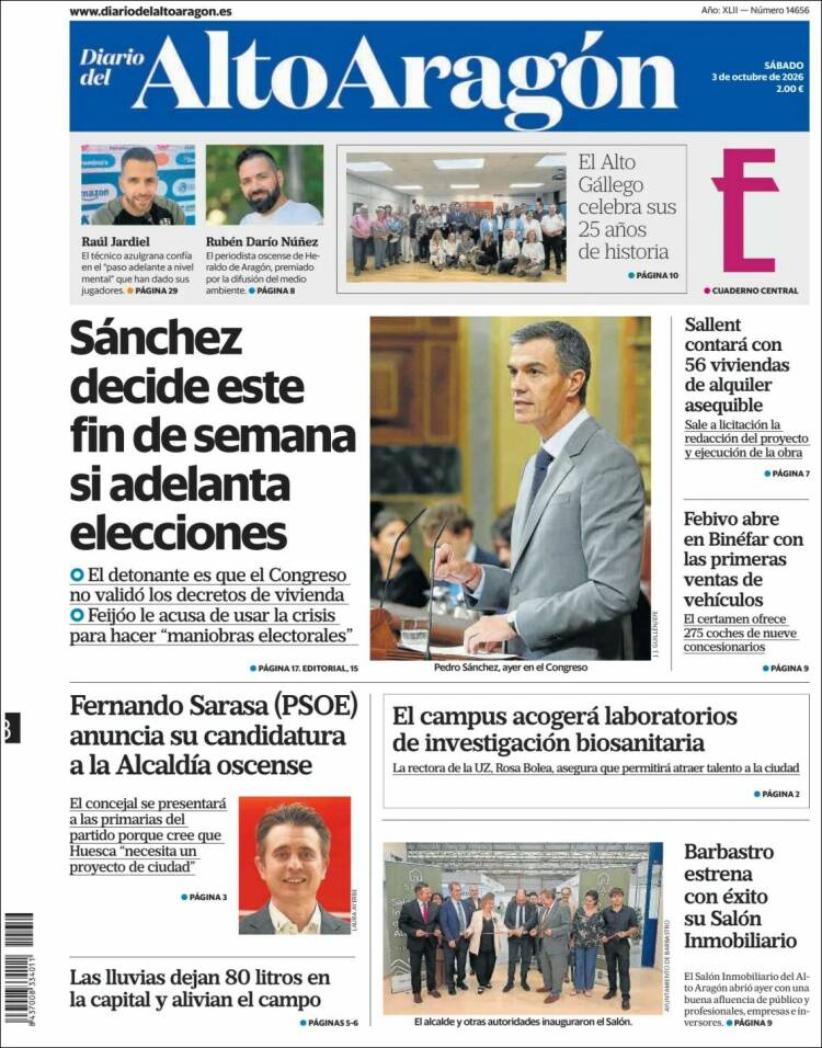 Portada de Diario del AltoAragón (Espa&ntilde;a)