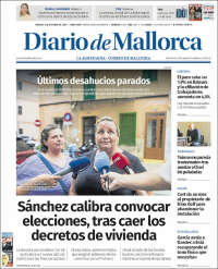 Portada de Diario de Mallorca (Espa&ntilde;a)