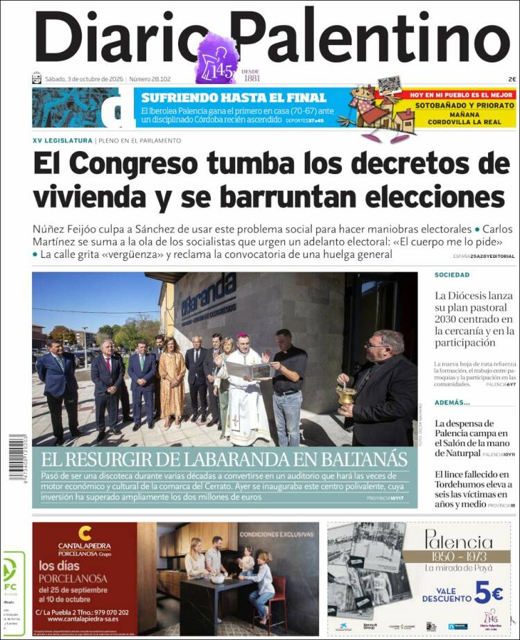 Portada de Diario Palentino (Espa&ntilde;a)