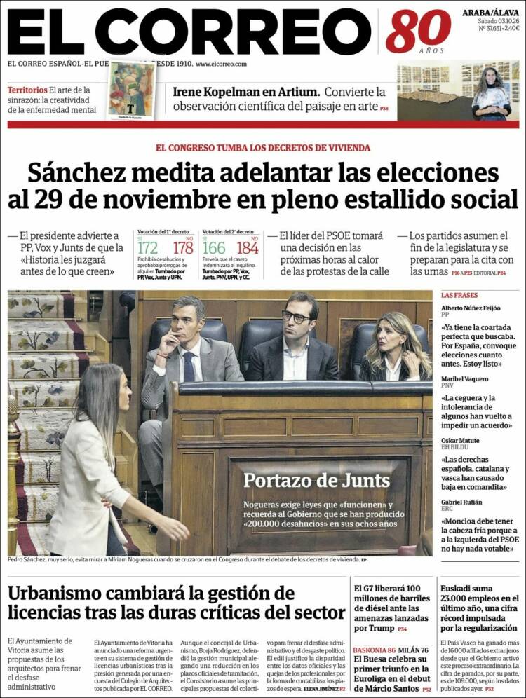 Portada de El Correo - Álava (Espa&ntilde;a)