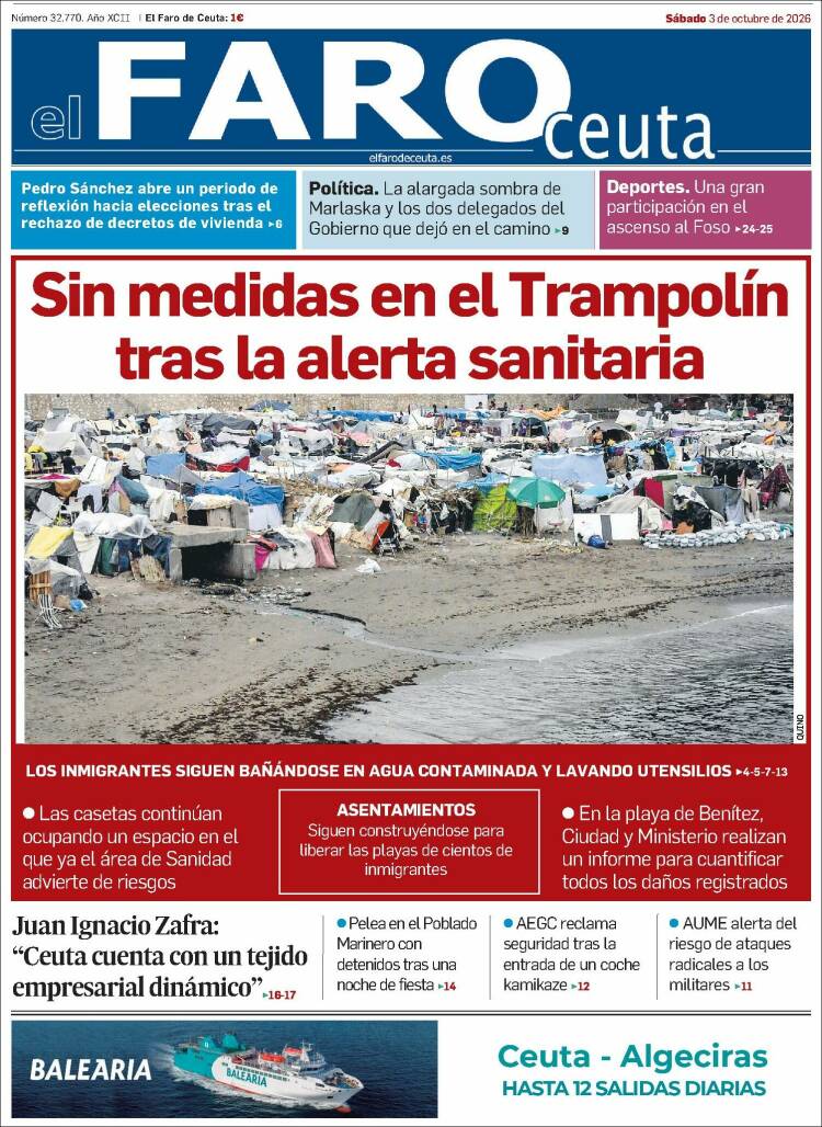 Portada de El Faro de Ceuta (Espa&ntilde;a)