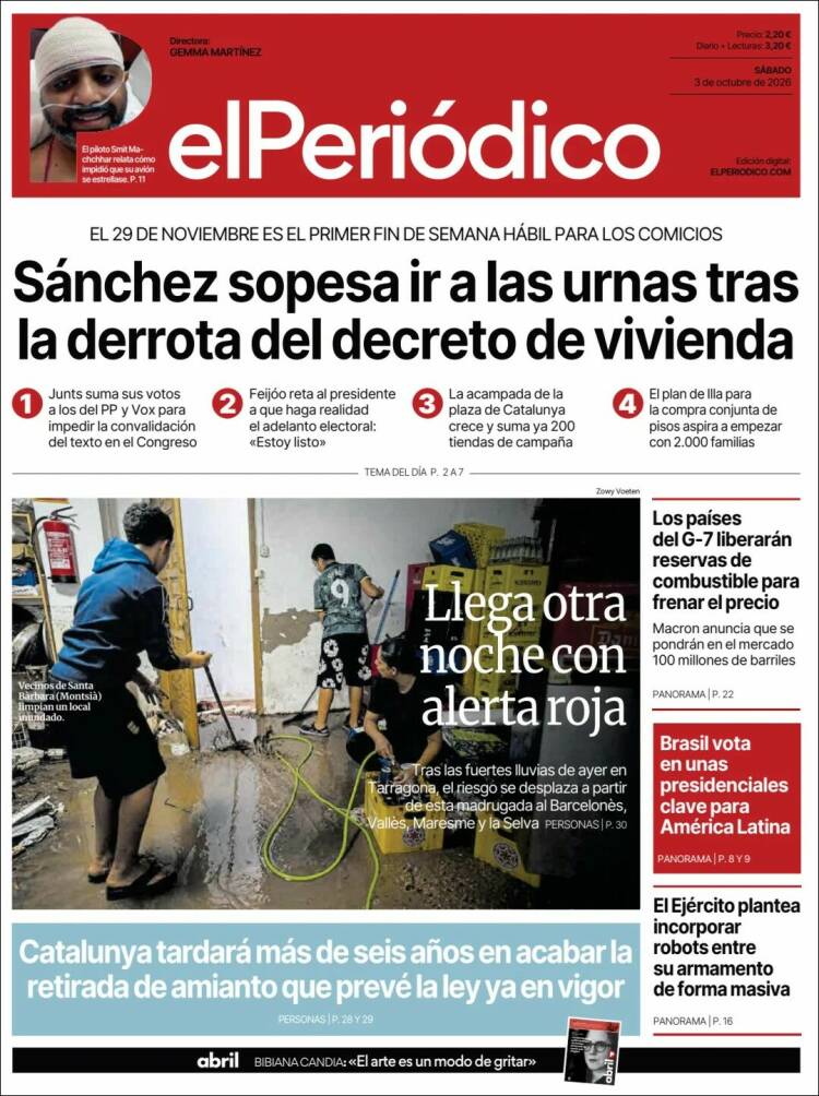 Portada de El Periódico (Espa&ntilde;a)