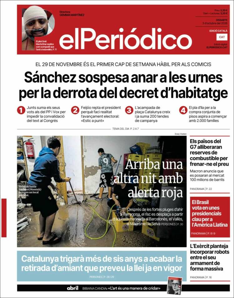 Portada de El Periódico de Catalunya (Espa&ntilde;a)