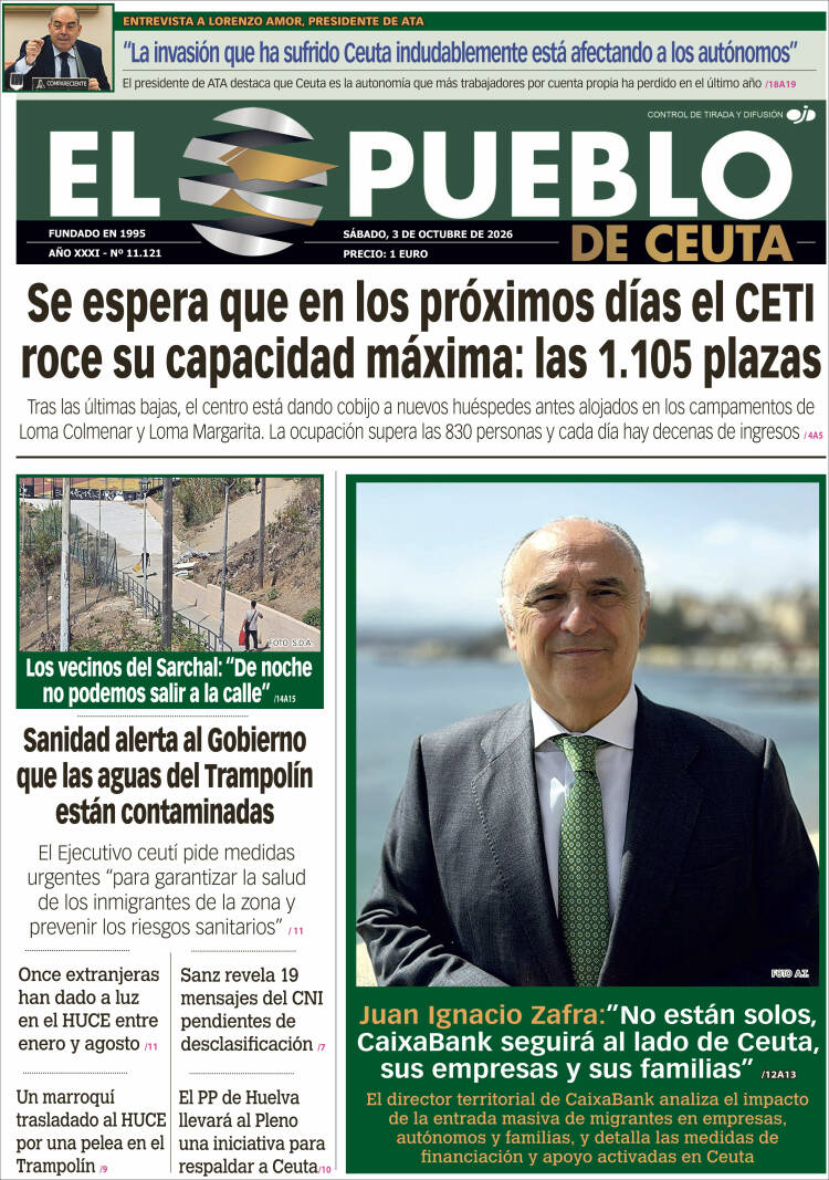 Portada de El Pueblo de Ceuta (Espa&ntilde;a)