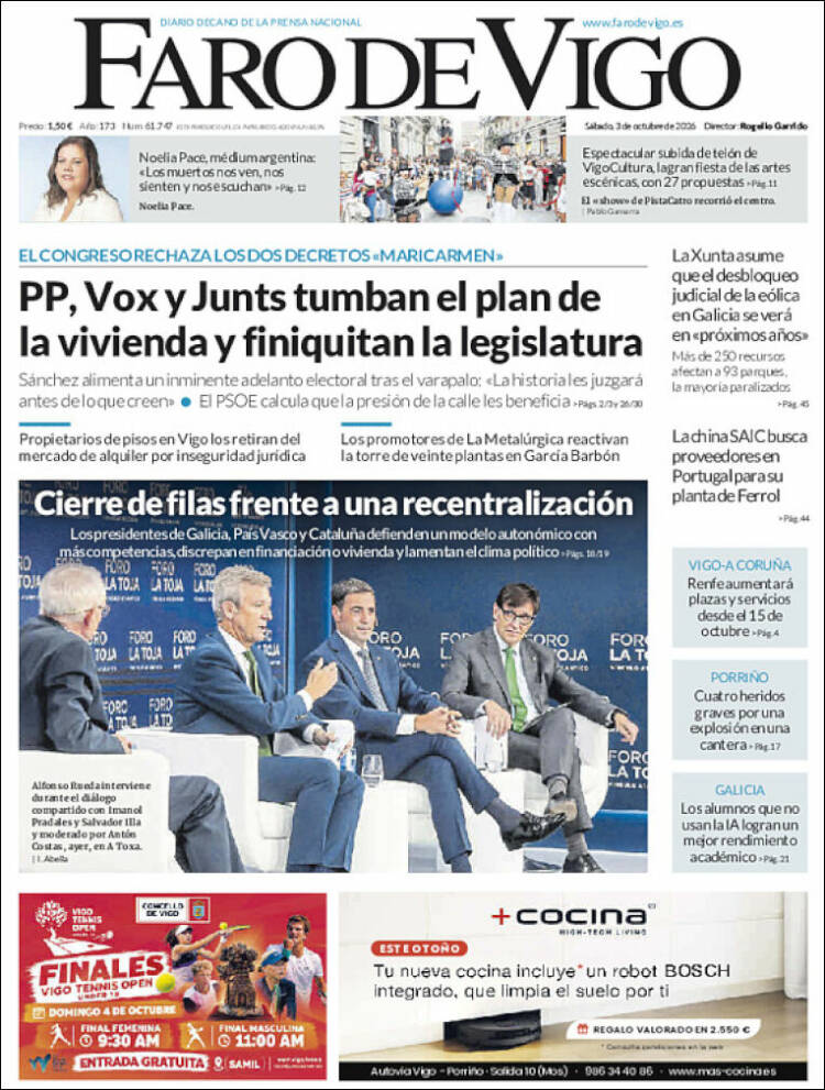 Portada de Faro de Vigo (Espa&ntilde;a)