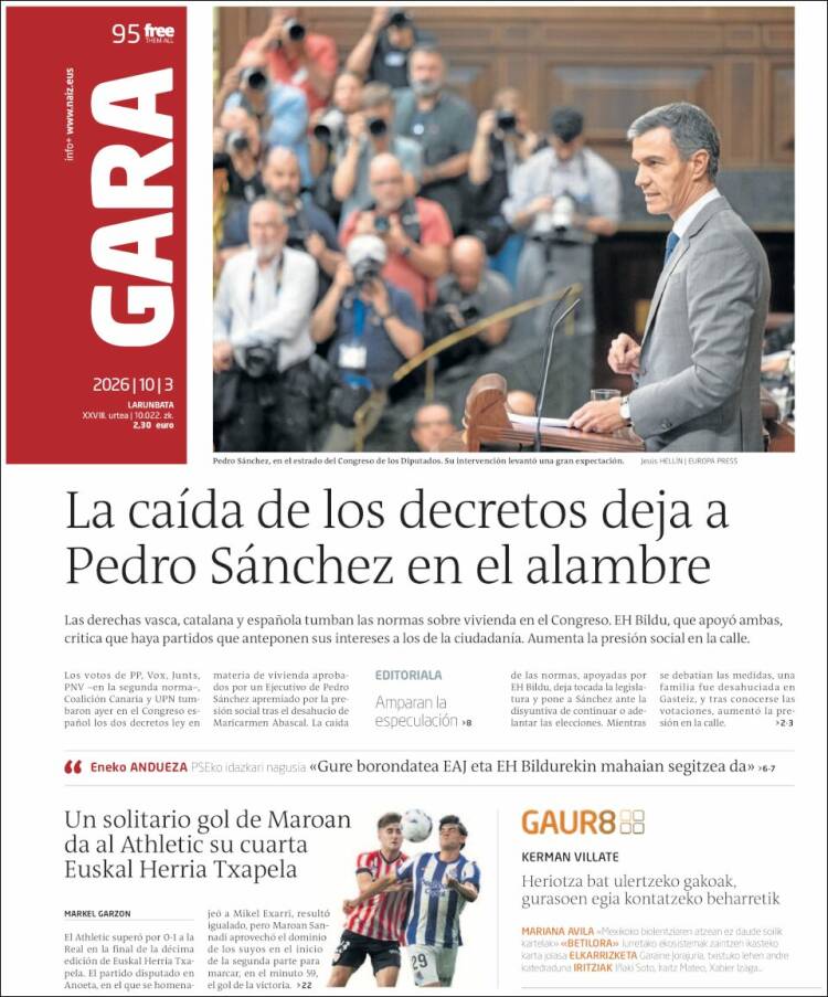 Portada de Gara (Espa&ntilde;a)