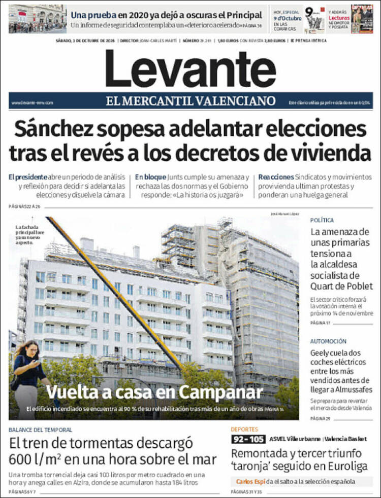 Portada de Levante (Espa&ntilde;a)
