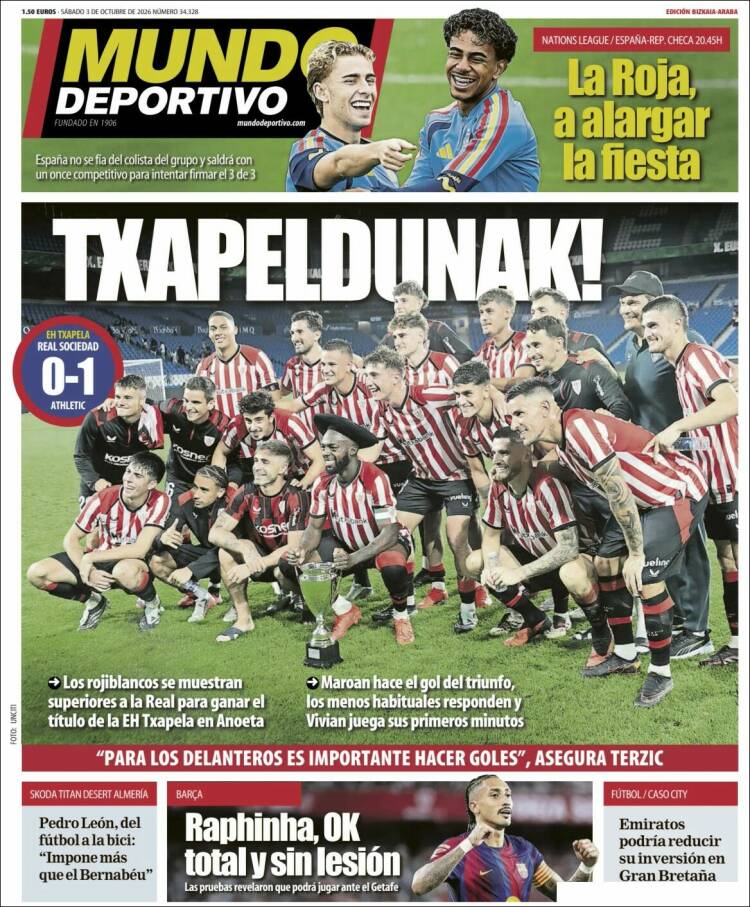Portada de Mundo Deportivo Bizkaia (Espa&ntilde;a)