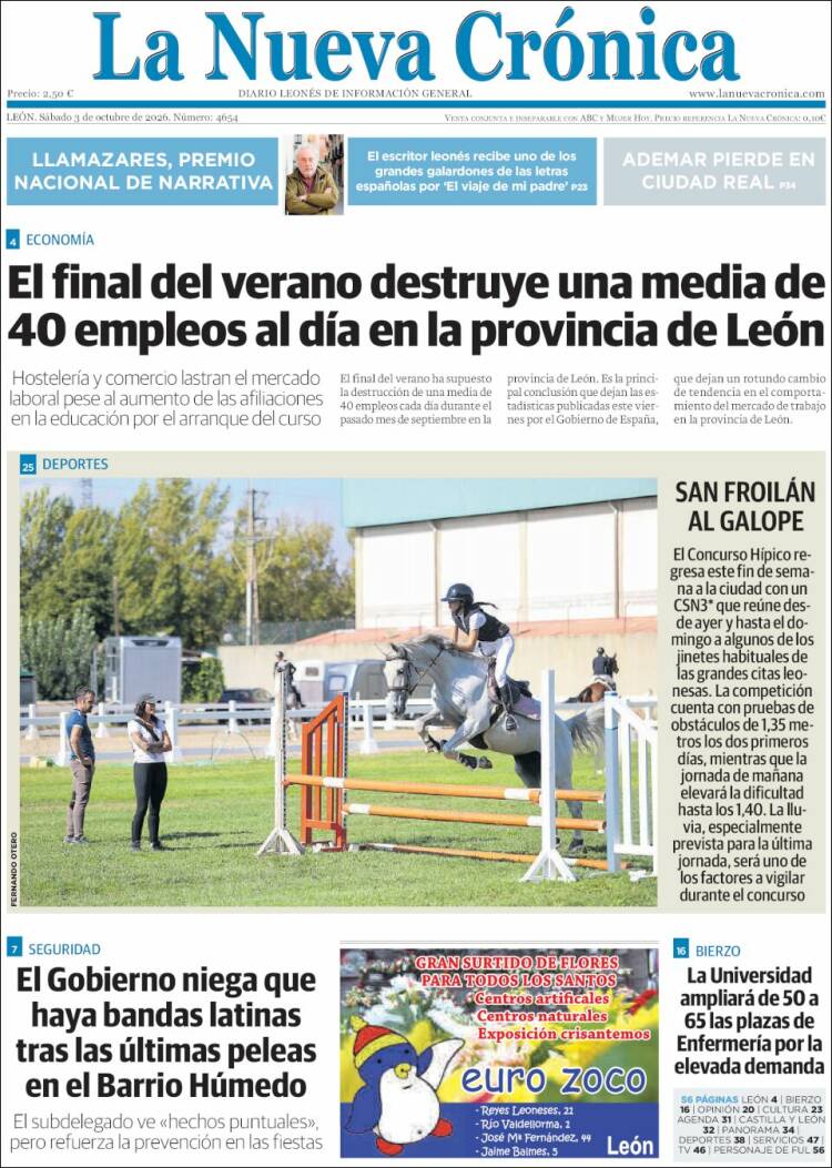 Portada de La Nueva Crónica (Espa&ntilde;a)